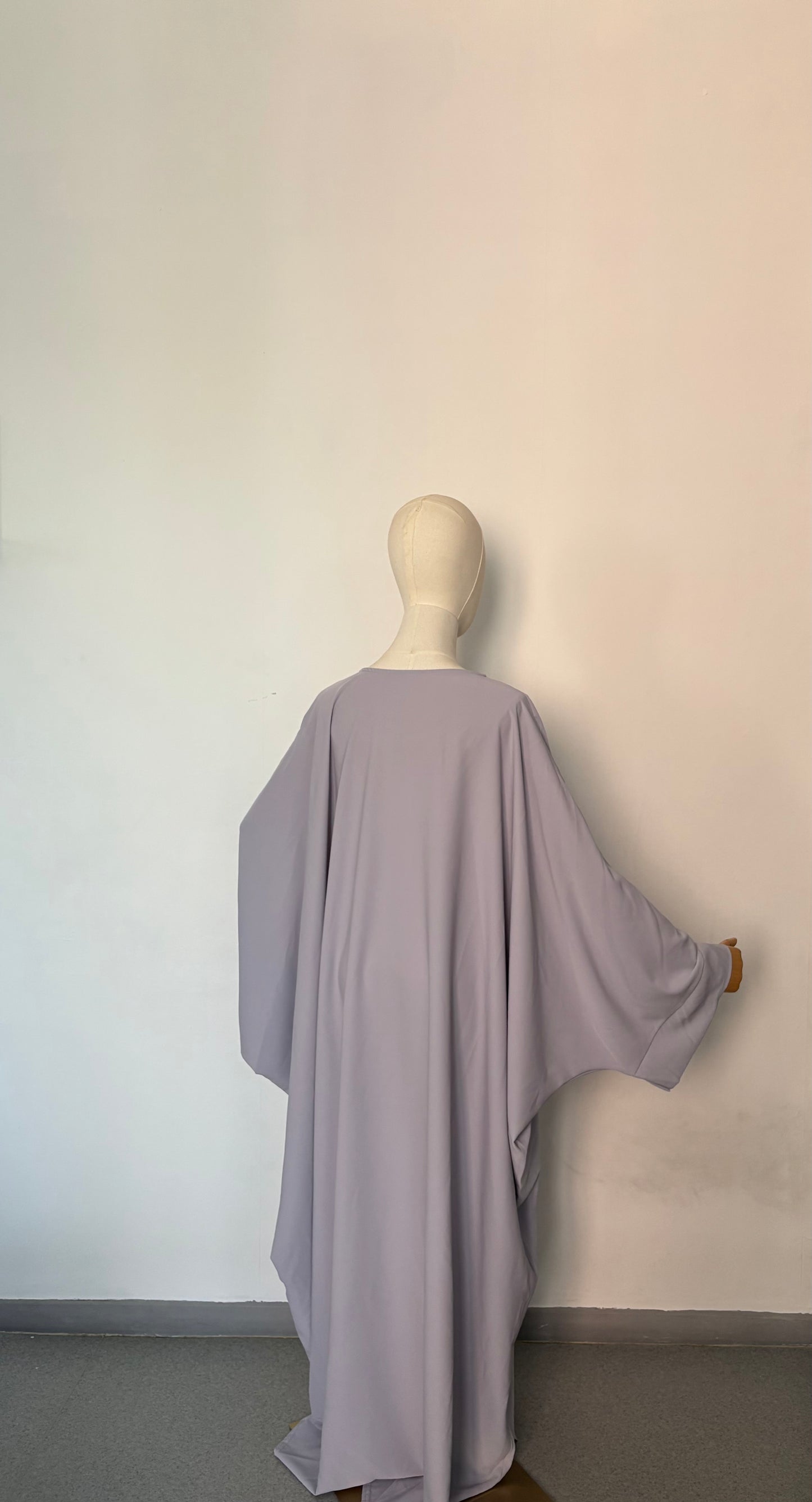 Abaya farasha gris clair
