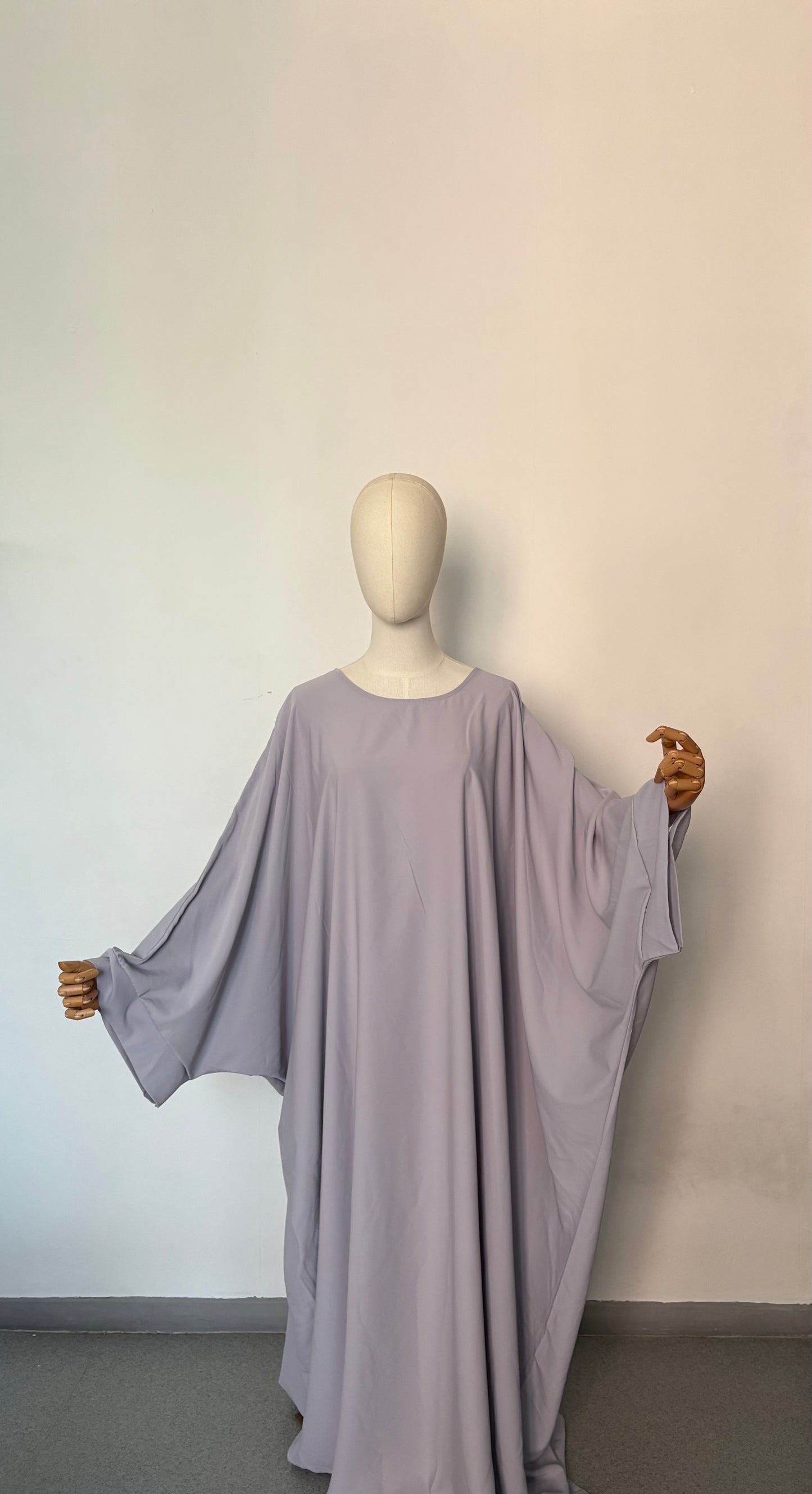 Abaya farasha gris clair