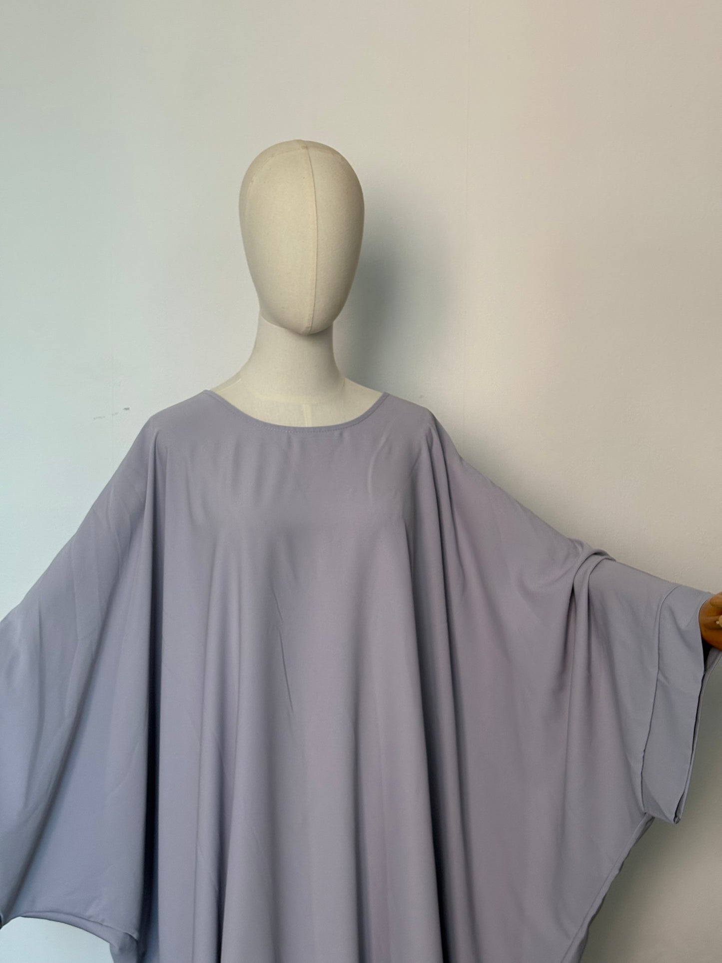 Abaya farasha gris clair