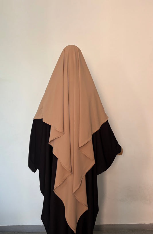 Maxi khimar soie de Médine beige