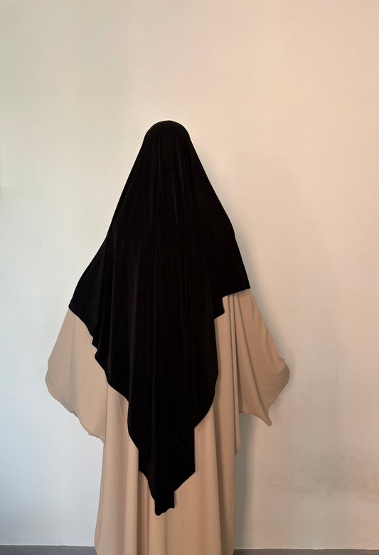 Maxi khimar jersey premium noir