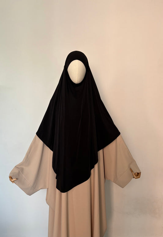 Maxi khimar jersey premium noir