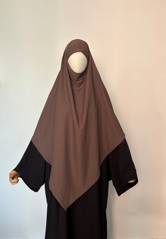 Maxi khimar soie de Médine marron