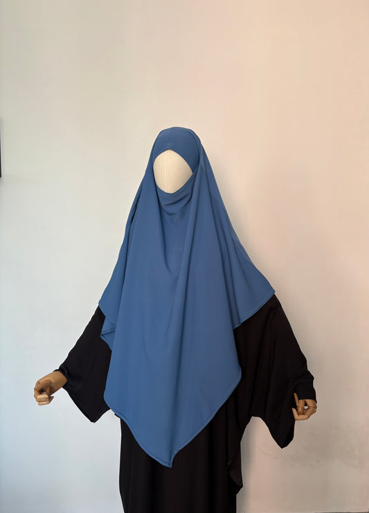 Maxi khimar soie de médine bleu