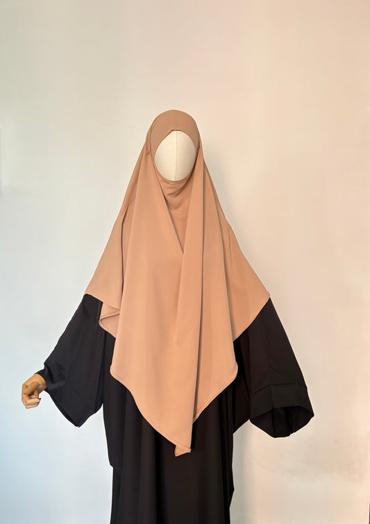 Maxi khimar soie de Médine beige