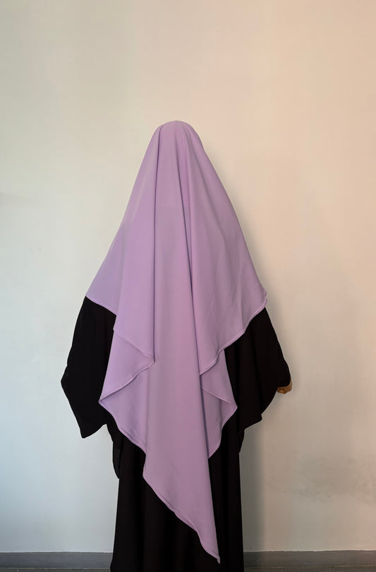 Maxi khimar soie de Médine mauve