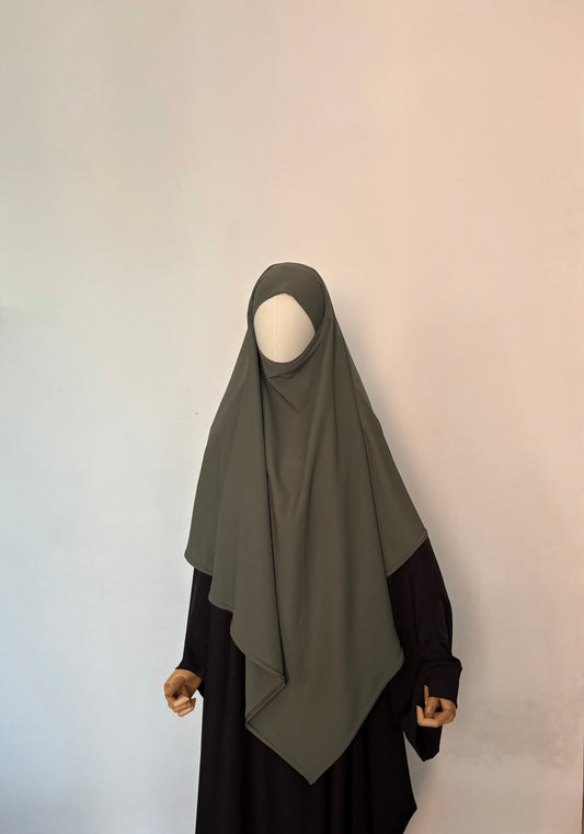 Maxi khimar soie de médine kaki