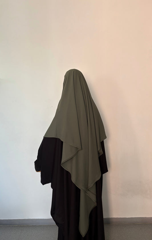 Maxi khimar soie de médine kaki