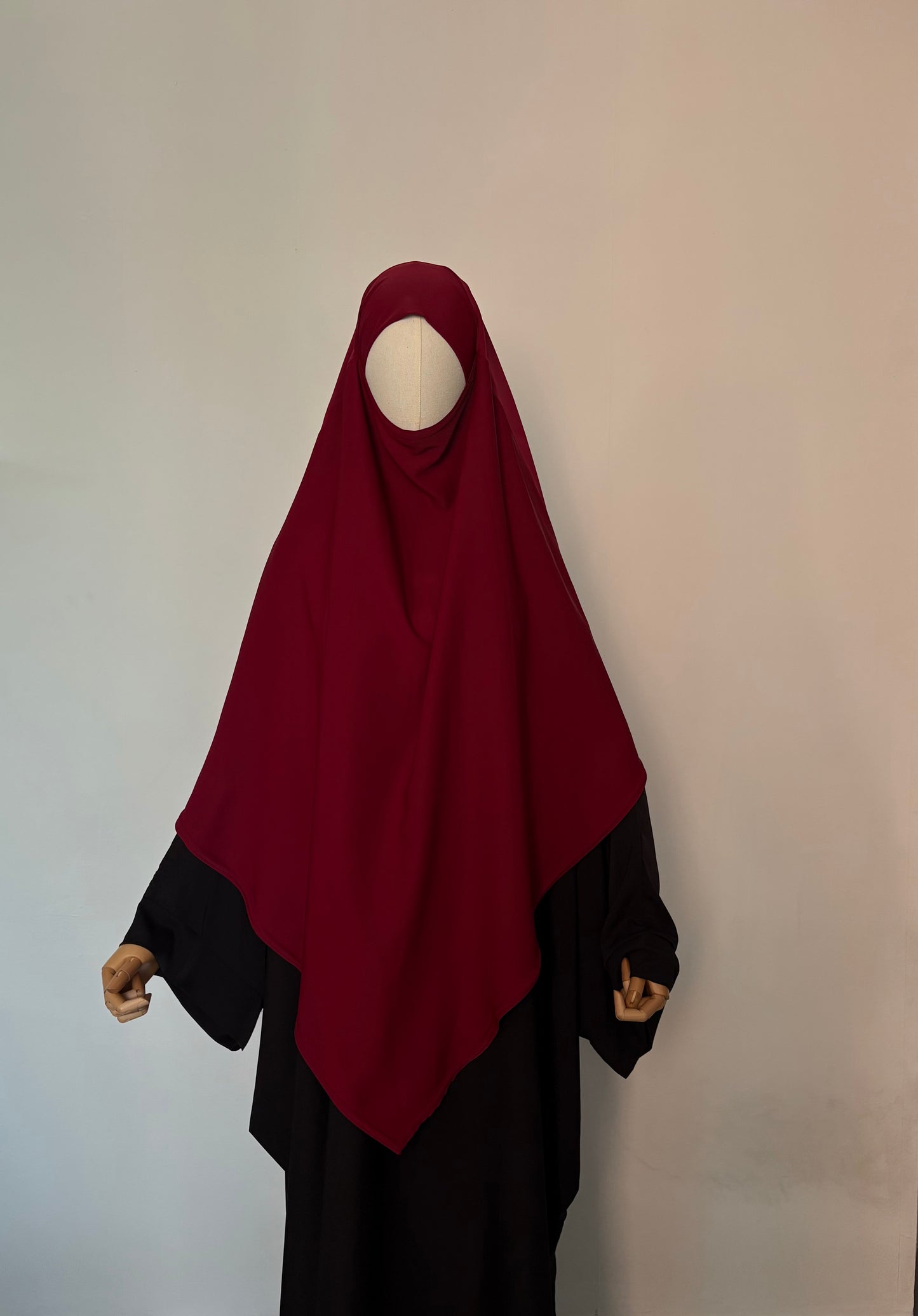 Maxi khimar soie de médine rouge foncé
