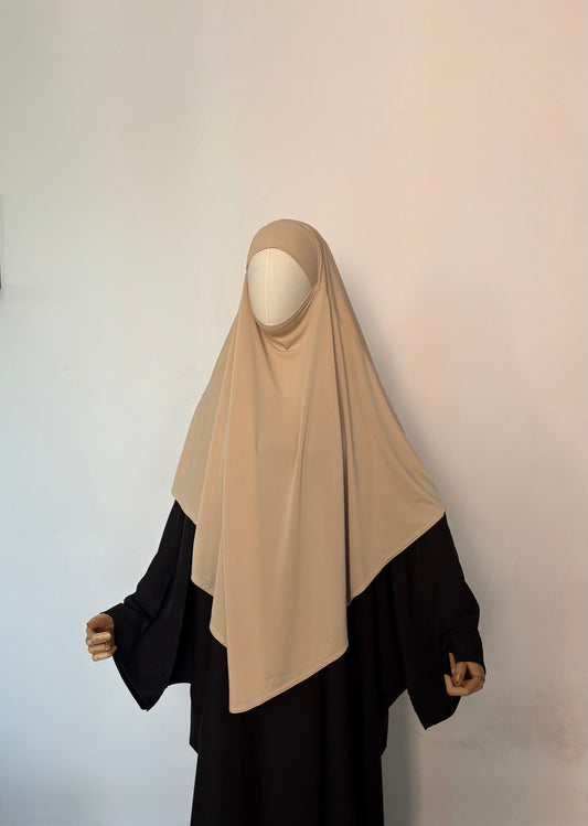 Maxi khimar jersey premium beige jaune
